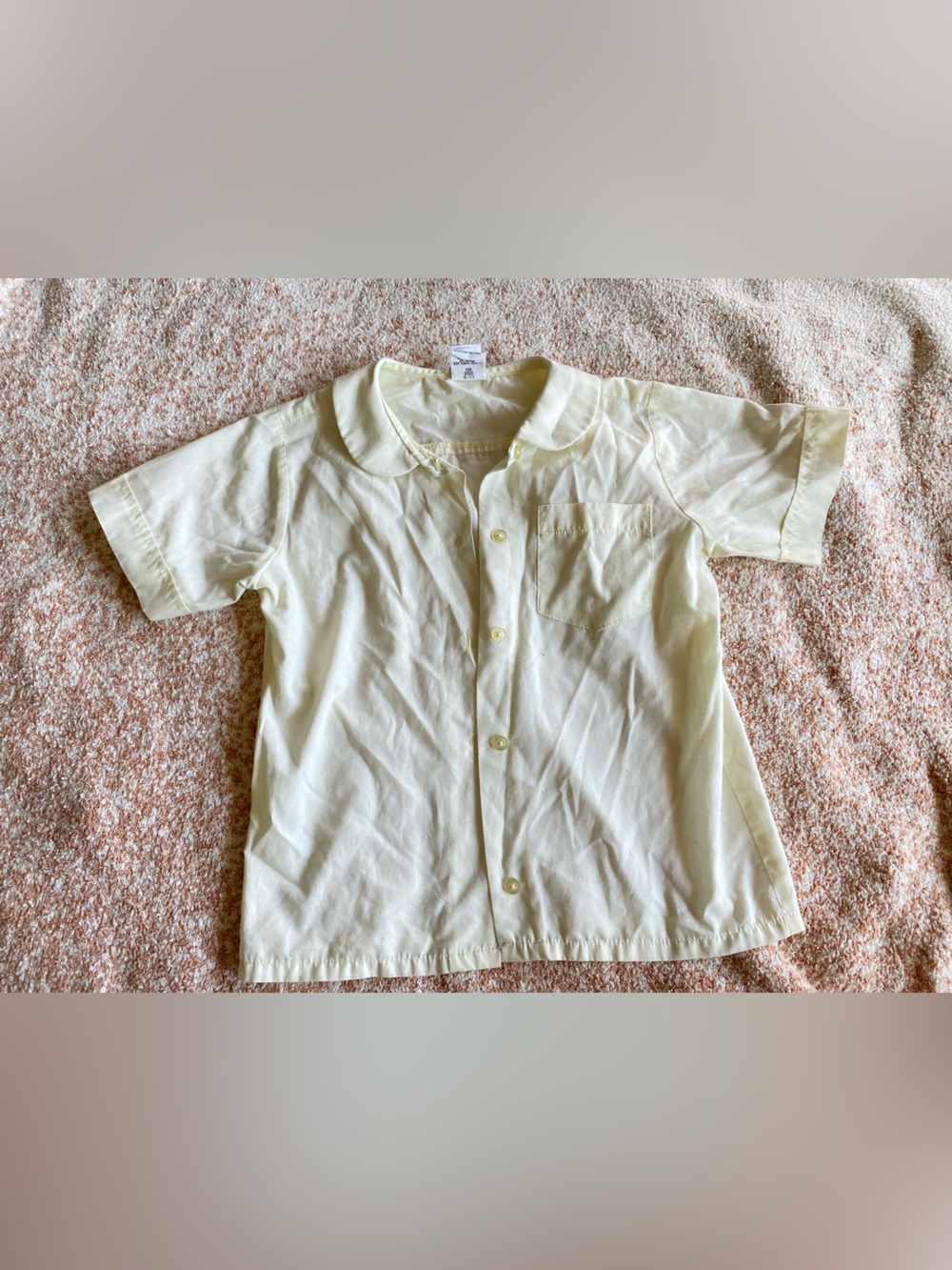School Apparel Inc girls Yellow Short Sleeve Button-Up Shirt